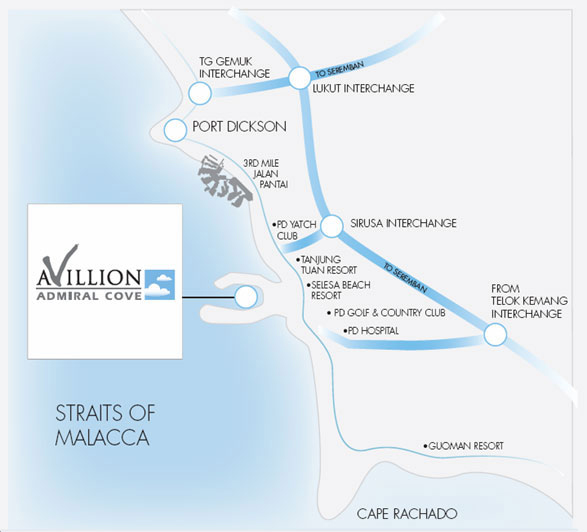 Location Map - Avillion Admiral Cove Resort Port Dickson