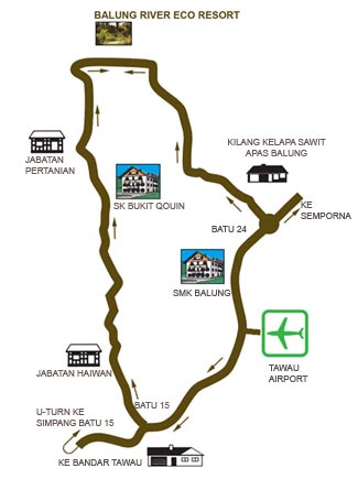 Location Map - Balung River Eco Resort