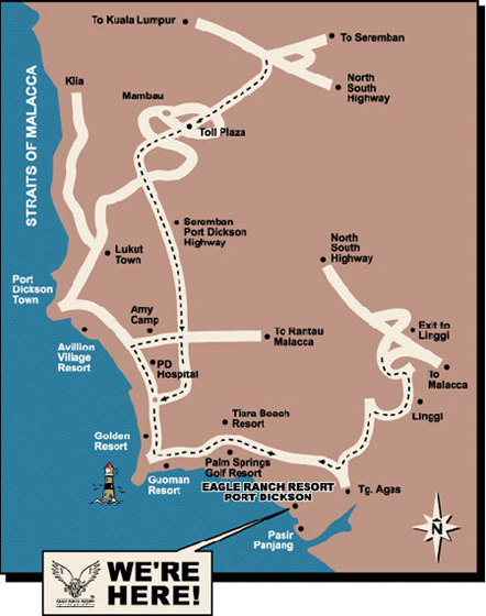 Location Map - Eagle Ranch Resort Port Dickson 