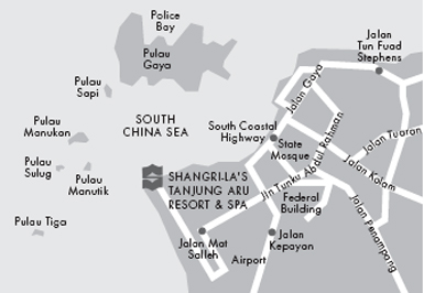 Location Map - Shangri-la's Tanjung Aru Resort