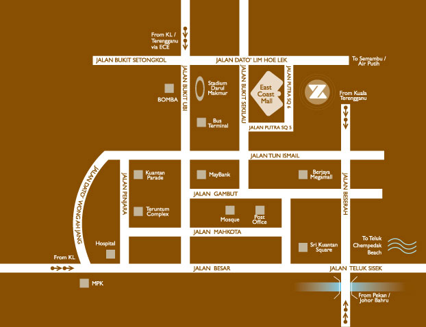 Location Map - Zenith Hotel Kuantan