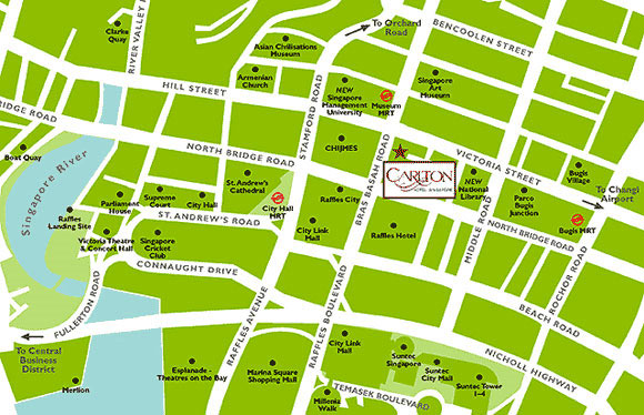 Location Map - Carlton Hotel Singapore