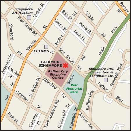 Location Map - Fairmont Singapore Hotel