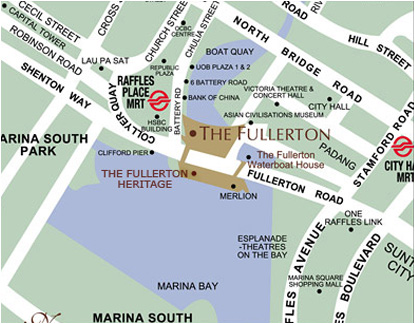 Location Map - Fullerton Bay Hotel Singapore