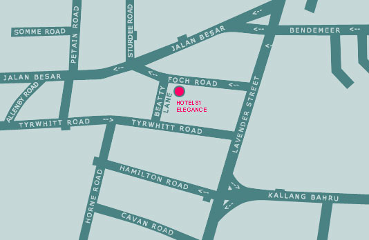 Location Map - Hotel 81 Elegance Singapore