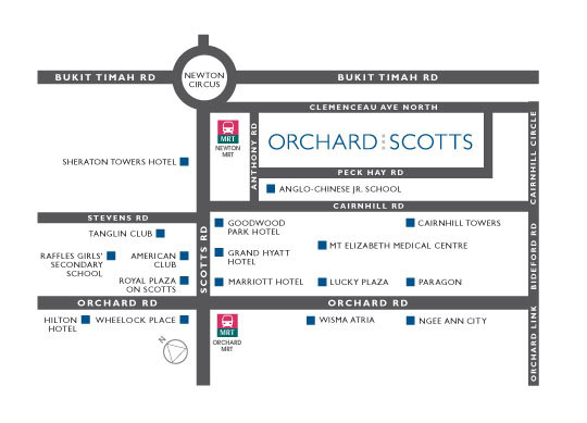 Location Map - Orchard Scotts Residence Singapore