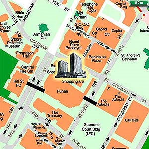Location Map - Peninsula Excelsior Hotel Singapore