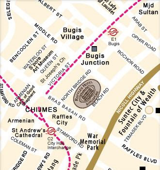 Location Map - Raffles Hotel Singapore