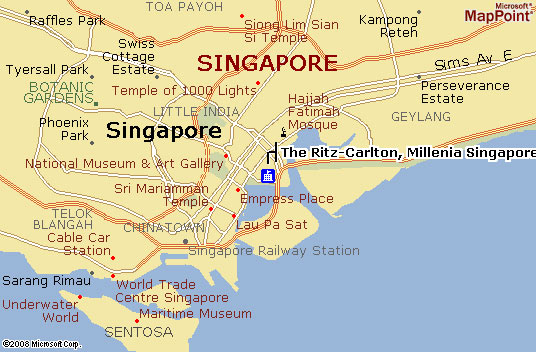Location Map - The Ritz Carlton Millenia Singapore