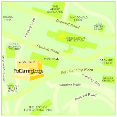 Location Map - YWCA Fort Canning Lodge Singapore
