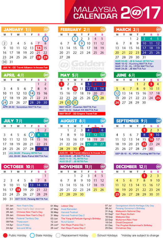 malaysian public holidays 2017