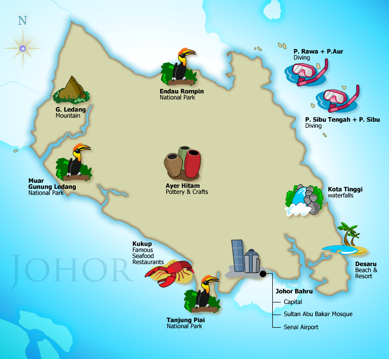 Johor map of File:Map of