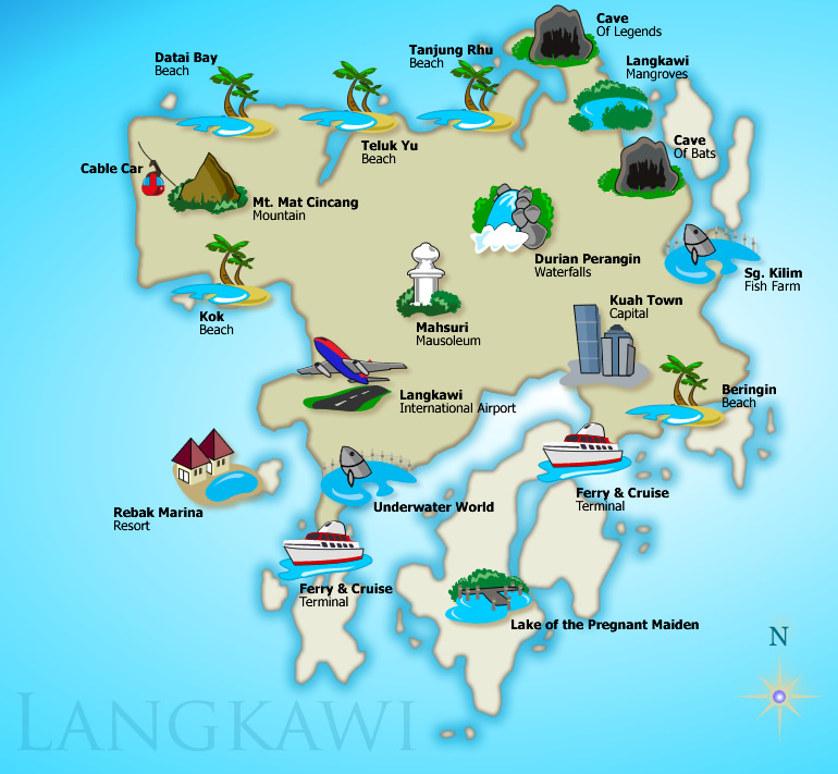 Map Of Malaysia With Langkawi Maps Of The World